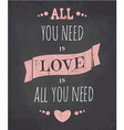 chalkboard style valentines day greeting card vector image vector image