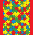 colorful puzzle seamless vector image vector image