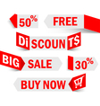 new labels set vector image vector image