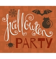halloween party vintage poster vector image