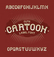 vintage label typeface vector image