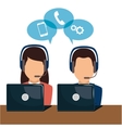 call center customer service vector image
