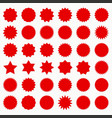 collection of red labels sale or discount sticker vector image