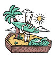 make peace on the beach vector image