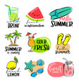 set of hand drawn signs and banners elements vector image vector image