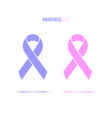blue and pink awareness icons isolated on white vector image