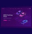 landing page free parking place vector image