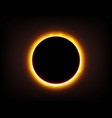 solar eclipse on space vector image