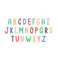 colorful latin letters english alphabet vector image