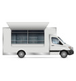 food truck side view on white vector image vector image