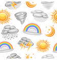 weather symbols seamless pattern vector image vector image