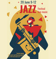 Jazz music festival poster or Royalty Free Vector Image