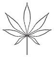 cannabis leaf icon vector image vector image