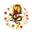 traditional chinese dragon ancient symbol vector image