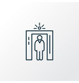 airport security icon line symbol premium quality vector image