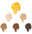 thumbs down hand sign emoji vector image vector image