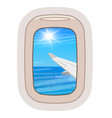 airplane window traveling plane vector image