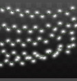 christmas lights set xmas glowing garland vector image