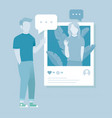 social media concept vector image