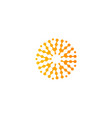 abstract sun logo orange color icon isolated vector image vector image