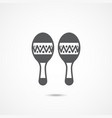 maracas flat icon vector image vector image