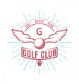 retro golf badge vector image