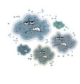 angry evil mold isolated on white background vector image