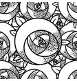 geometric rose flower seamless pattern art deco vector image vector image