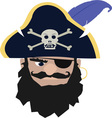 pirate head vector image vector image