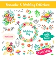 floral hand drawn vintage set vector image