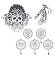 set of templates for a tattoo with a human vector image