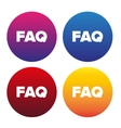faq sign icon vector image