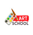 painting art school artist watercolor paint brush vector image