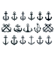 heraldic set of ships anchor icons vector image