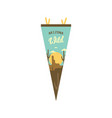 adventure pennant camping flag design vector image vector image