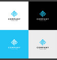 cool and modern logo initials cmfd design vector image vector image