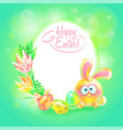 festive ground happy easter easter bunny vector image