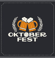 Oktoberfest on chalk design background Royalty Free Vector