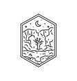 vintage nature monoline design vector image vector image