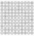 100 archeology icons set outline style vector image vector image