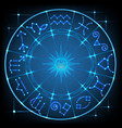 blue horoscope circle vector image