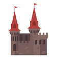 medieval castle with towers - stronghold vector image