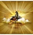 wizard hat and old book style background vector image vector image