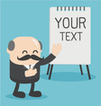 businessman offer blank signboard yourtext vector image