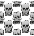 eerie cracked skulls seamless pattern vector image vector image