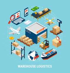 Isometric marine logistics and worldwide Vector Image