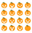 simple halloween pumpkin decoration scary faces vector image vector image