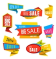 super sale shining banner on colorful background vector image