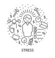 banners for stress vector image