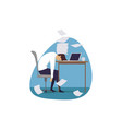 deadline mental stress time management business vector image vector image